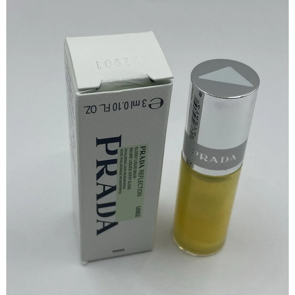 Prada Beauty Reflection Glossy Liquid Lip Balm-Banana Yellow 3ml Travel Size NIB